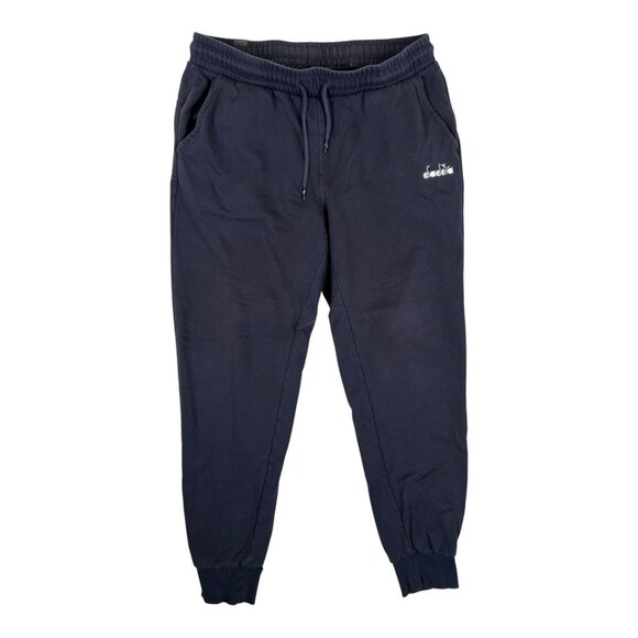 Vintage Diadora Blue Fleece Sweat Pants Joggers Size XL Soccer - Picture 1 of 10